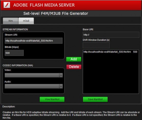 flash  Flash Media Server 4.5入门 第六部分：HTTP动态流的使用